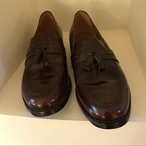 MENS BOSTONIAN Burgundy Tassel Loafers Size 12